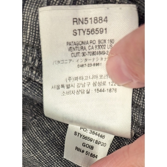 Patagonia Island Hemp Beach Pants in Heathered Grey Size XS - Picture 7 of 7